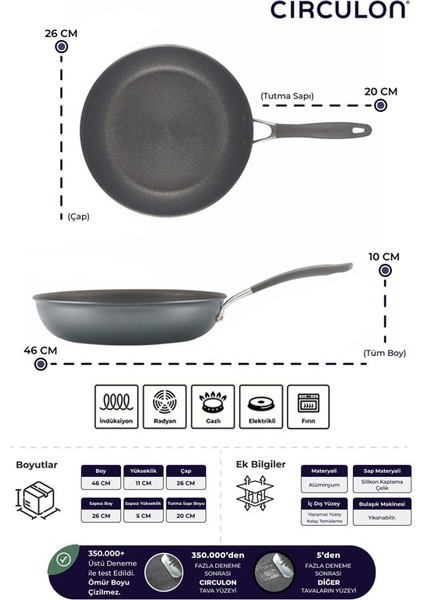 2'li Kızartma Tava Seti 22 cm + 26 cm modelleri