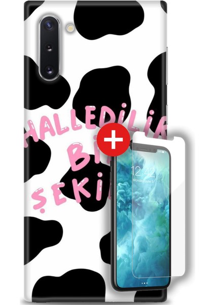 Samsung Galaxy Note 10 Hd Baskılı Kılıf + Mat Nano Ekran Koruyucu C (8)