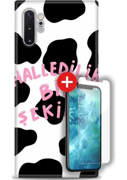 Samsung Galaxy Note 10 Plus Hd Baskılı Kılıf + Mat Nano Ekran Koruyucu C (8)