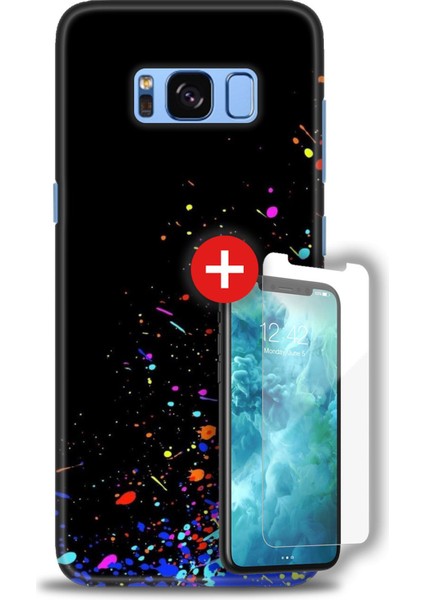 Samsung Galaxy S8 Hd Baskılı Kılıf + Mat Nano Ekran Koruyucu D (80)