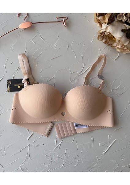 Whitney Ithal Ektsra Push Up El Kaplı Kalp Detaylı Balensiz Dikişsiz Yumuşak Sütyen