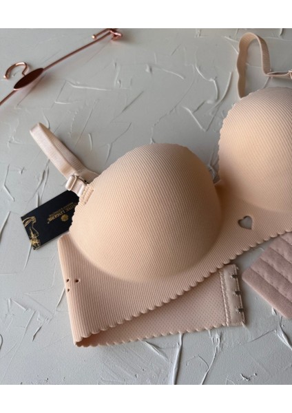 Whitney Ithal Ektsra Push Up El Kaplı Kalp Detaylı Balensiz Dikişsiz Yumuşak Sütyen fırsatları
