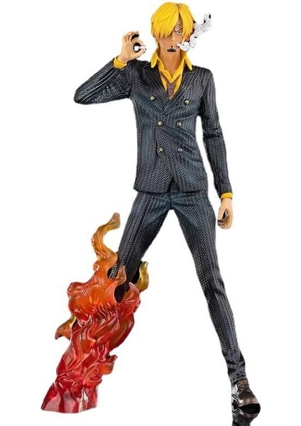 Tek Parça Gk Fantasy Sanji Siyah ve Beyaz Çift Başlı Oyma Süper Anime Şekil Modeli Süsleme (Yurt Dışından)