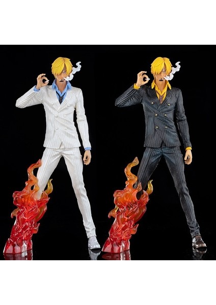 Tek Parça Gk Fantasy Sanji Siyah ve Beyaz Çift Başlı Oyma Süper Anime Şekil Modeli Süsleme (Yurt Dışından)