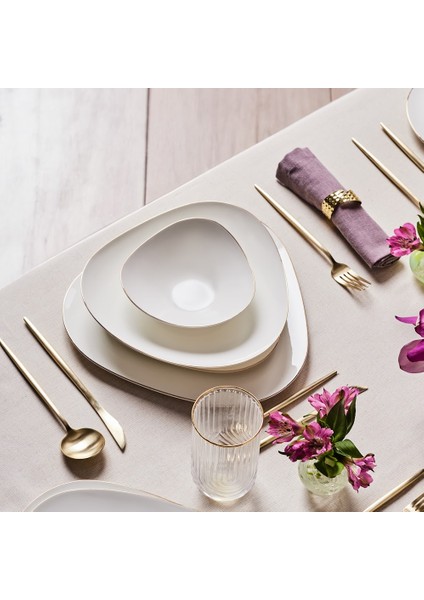 Red Carpet Collection Fine Pearl Tristan 62 Parça 12 Kişilik Yemek Takımı Gold