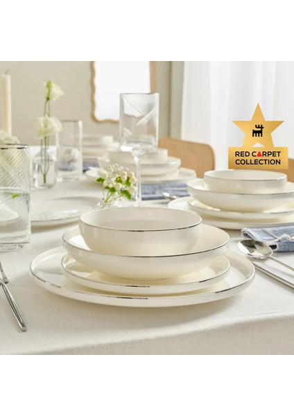 Red Carpet Collection Stream Bone Merope 53 Parça 12 Kişilik Yemek Takımı Platin