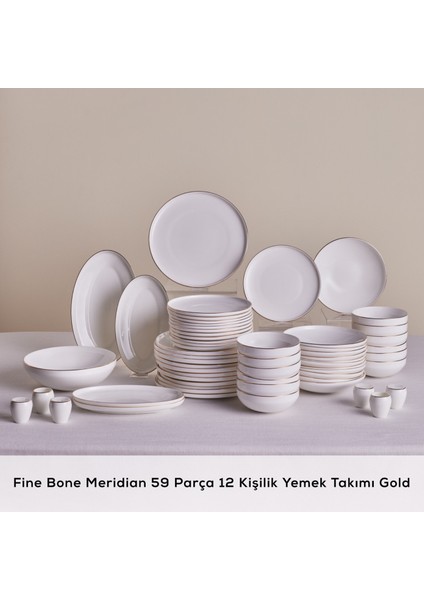 Red Carpet Collection Fine Bone Meridian 59 Parça 12 Kişilik Yemek Takımı Gold modelleri