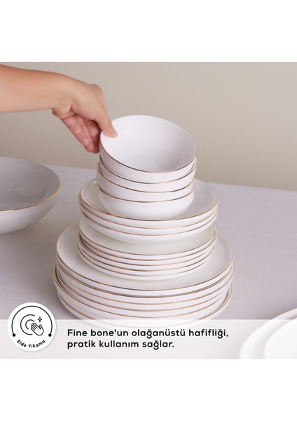 Red Carpet Collection Fine Bone Meridian 59 Parça 12 Kişilik Yemek Takımı Gold indirimleri