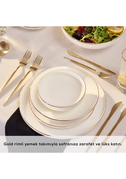 Red Carpet Collection Fine Bone Meridian 59 Parça 12 Kişilik Yemek Takımı Gold