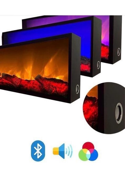 Elektrikli Dekoratif Yapayşömine Farklırenk Modlarıbluetooth+Kumanda fiyatları