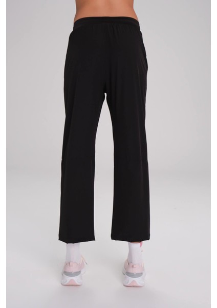 Active Çift Katmanlı Taytlı Boru Paça Siyah Spor Pantolonu Eşofman Altı Act-3 indirimleri