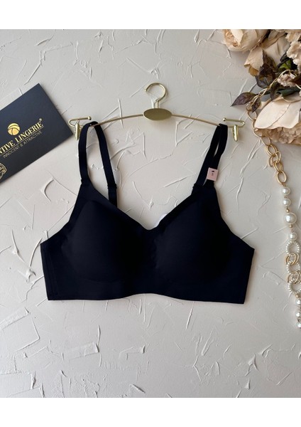 Carma Ithal Balensiz Dikişsiz Ice-Silk Yarı Push-Up Ince Askılı Sütyen