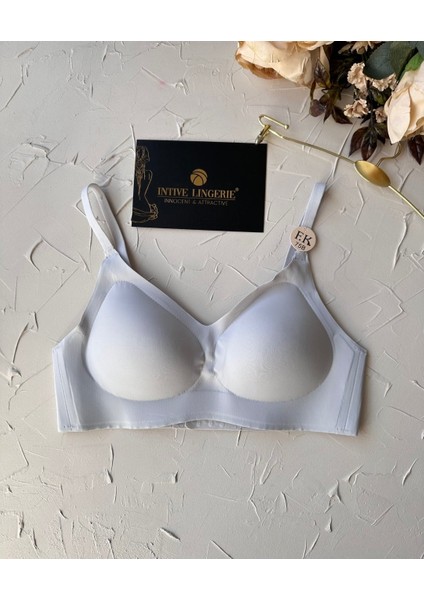 Carma Ithal Balensiz Dikişsiz Ice-Silk Yarı Push-Up Ince Askılı Sütyen
