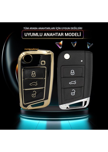 Golf Polo 3 Buton Sustalı Nano Anahtar Kılıfı Siyah fiyatları