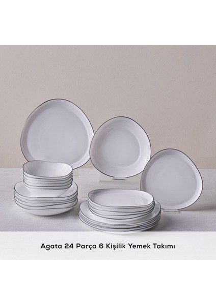 Agata 24 Parça 6 Kişilik Cam Yemek Takımı modelleri