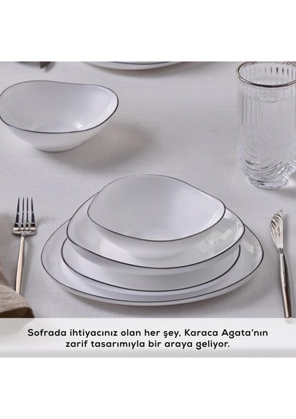 Agata 24 Parça 6 Kişilik Cam Yemek Takımı indirimleri