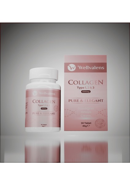 Pure & Elegant Kolajen Tablet Tip 1-2-3 – Hyaluronik Asit, C Vitamini, Biotin, Selenyum İçeren 30 Tablet modelleri