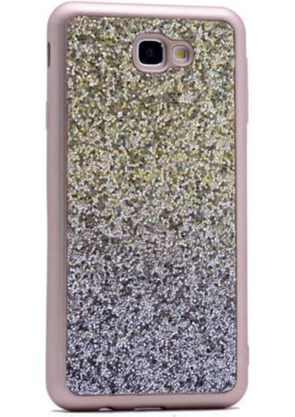 Galaxy A5 2016 Kılıf Renkli Simli Kırçıllı Silikon Kapak