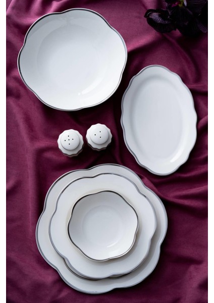 Aveline 6 Kişilik 29 Parça Porselen Yemek Takımı - Silver indirimleri