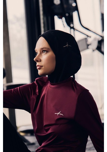 Active Tesettür Spor Antrenman Bonesi Act-27 Siyah Renk