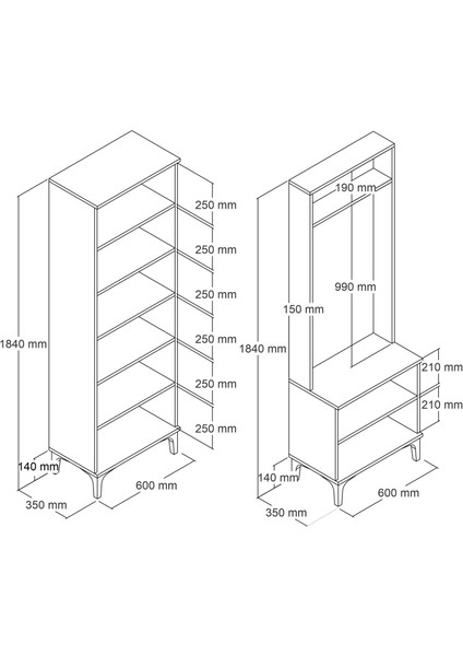 Mobilya Portmanto+Ayakkabılık Ceviz-Beyaz fırsatları