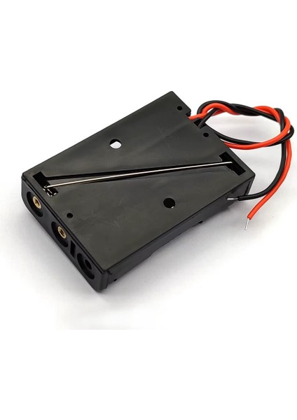 3lü Aaa Pil Kutusu Yuvası Ince Küçük Tip 3 Tane 1.5V Pil Dc 4.5V Plastik Pil Tutucu 14CM Kablo Oyuncak Araba Robot