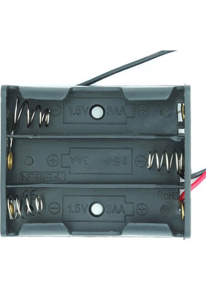 3lü Aaa Pil Kutusu Yuvası Ince Küçük Tip 3 Tane 1.5V Pil Dc 4.5V Plastik Pil Tutucu 14CM Kablo Oyuncak Araba Robot