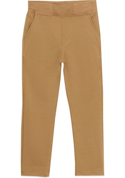 Kız Çocuk Eşofman Beli Lastikli Eşofman,bej Renk Eşofman Alt, Keten Gabardin Kumaş Okul Eşofman fırsatları