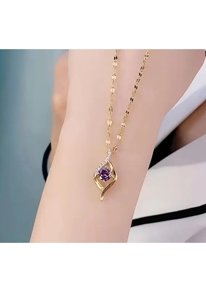 Gold Vintage Kolye (Sentetik Kubik Zirkonya Taşlı) fiyatları