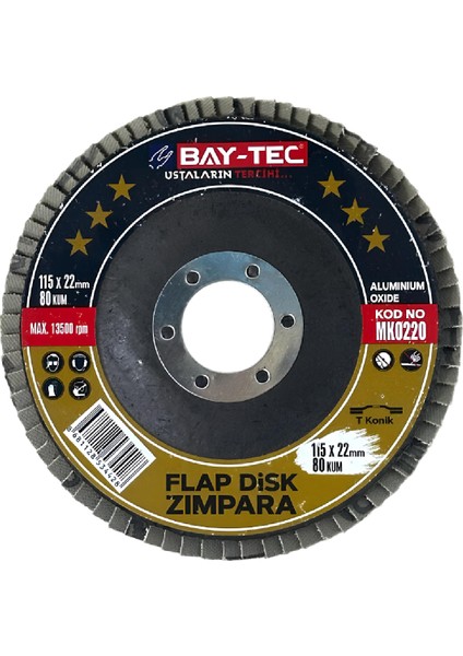 Flap Disk Zımpara 115X22 80 Kum MK-0220