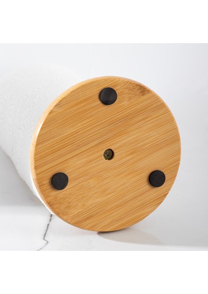 Bmb-101 Bambu Kağıt Havluluk Rulo Kağıt Havlu Tutacağı Dekoratif Peçetelik Organizer
