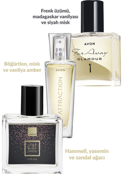 Little Black Dress Far Away Glamour ve Attraction Kadın Parfüm Paketi fiyatları
