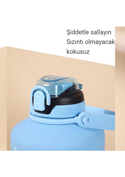 2l Sports And Fitness Straw Large Water Bottle Gradient Carrying Handle, Leak-Proof, Inspiring Sports Water Bottle (Yurt Dışından) fırsatları