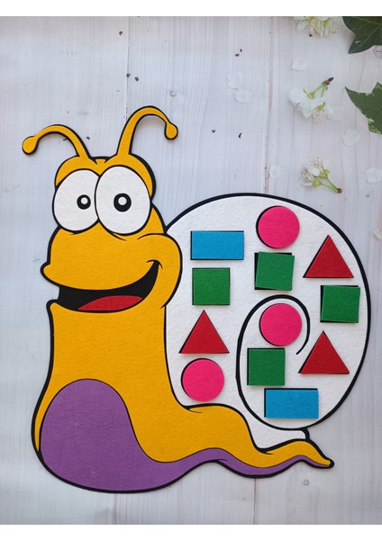 Salyangoz Mıknatıslı Geometrik Şekilleri Öğreniyorum, Keçe Eğitim Materyali modelleri