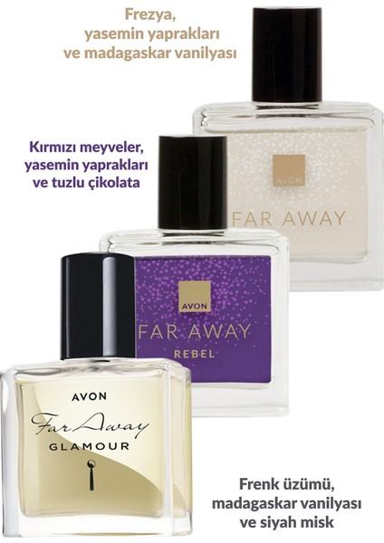 Far Away Klasik Glamour ve Rebel Kadın Parfüm Paketi fiyatları