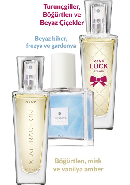 Attraction Luck ve Perceive Kadın Parfüm Paketi fiyatları