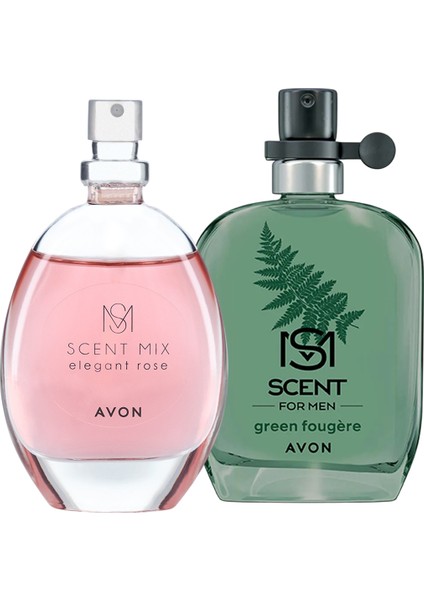 Scent Mix Elegant Rose Kadın Parfüm ve Green Fougere Erkek Parfüm Paketi