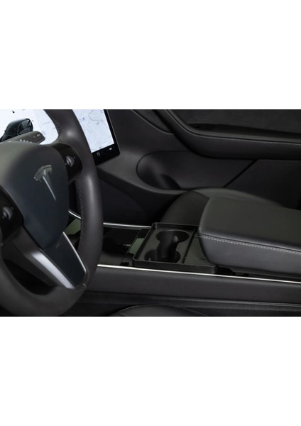 Tesla Model 3 - Model Y Uyumlu Bardaklık + Eşya Gözü