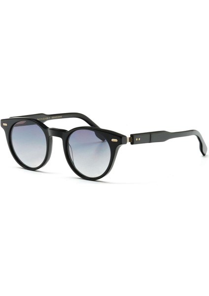 Vancouver C1 48 Unisex Oval Siyah Kemik Güneş Gözlüğü