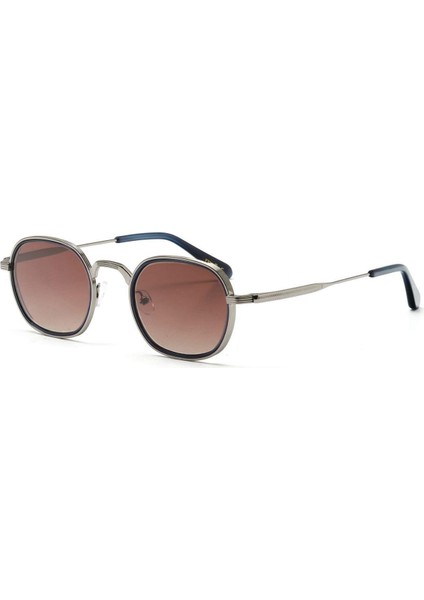 Bahma C2 49 Unisex Kare Gri Metal Erkek Güneş Gözlüğü