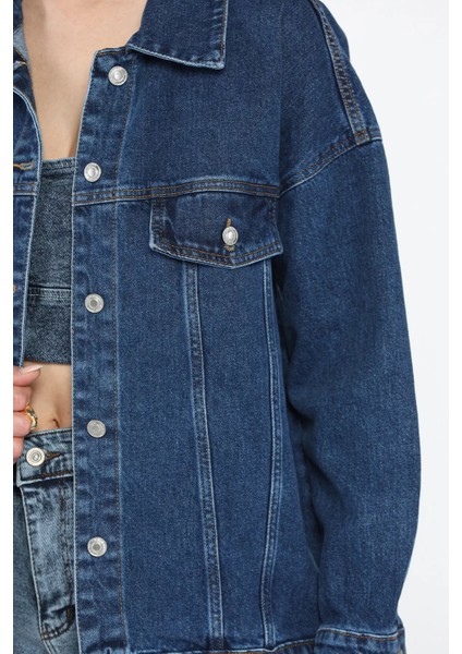 Oversize Kadın Jean Kot Ceket fırsatları