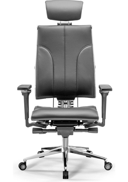 Yoga 4df Ergonomik Deri Ofis Koltuğu / Yönetici Sandalyesi - A5.F.5.13A Siyah