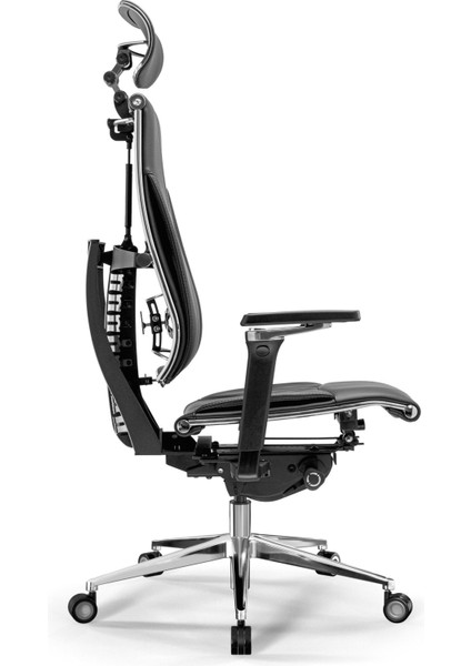 Yoga 4df Ergonomik Deri Ofis Koltuğu / Yönetici Sandalyesi - A5.F.5.13A Siyah