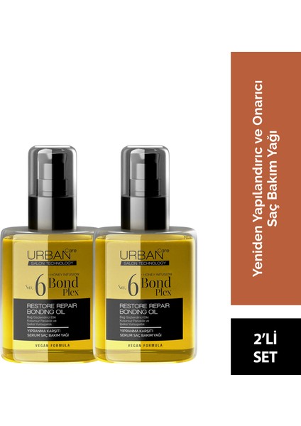 No.6 Bond Plex Restore Repair Yıpranma Karşıtı Serum Saç Bakım Yağı Set 2X100 ml