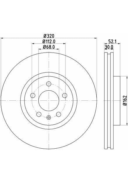 8DD355117-191 | Fren Diski Audi A4 (8k2, B8) , A4 Allroad (8kh, B8) , A4 Avant (8k5, B8) , A4L Saloon (8k2, B8) , A5 (8t