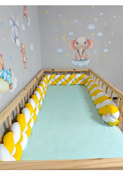 620 cm Örgü Korumalık Sarı-Beyaz 4'lü Örgü Yatak Kenar Koruma fırsatları