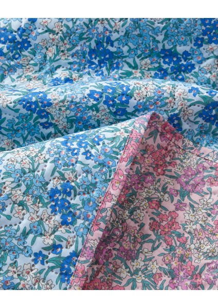 Floral Twilight King Size Çok Amaçlı Örtü 240 x 220 cm Mavi indirimleri