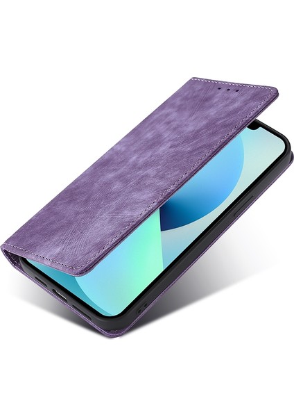 Infinix Smart 6 Mor Için Rfıd Pu Telefon Kılıfı (Yurt Dışından)