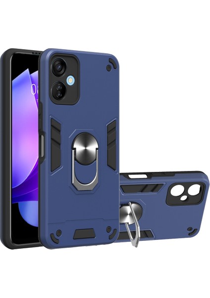 Tecno Spark 9t Global/kh6 Mavi Için 2'si 1 Arada Zırh Kılıfı (Yurt Dışından)