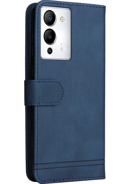 Infinix Note 12 / G96 Mavi Için Skin Fe Deri Kılıf (Yurt Dışından)